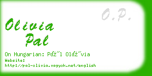olivia pal business card